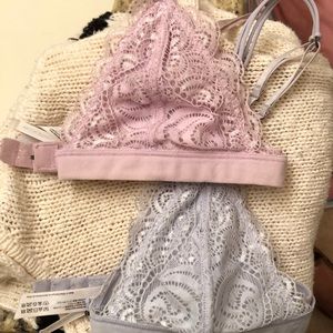 2 Urban Outfitters Lace Triangle Bralettes